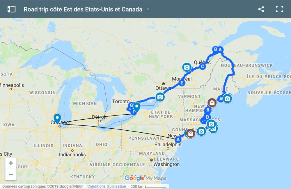 Road trip côte Est des USA