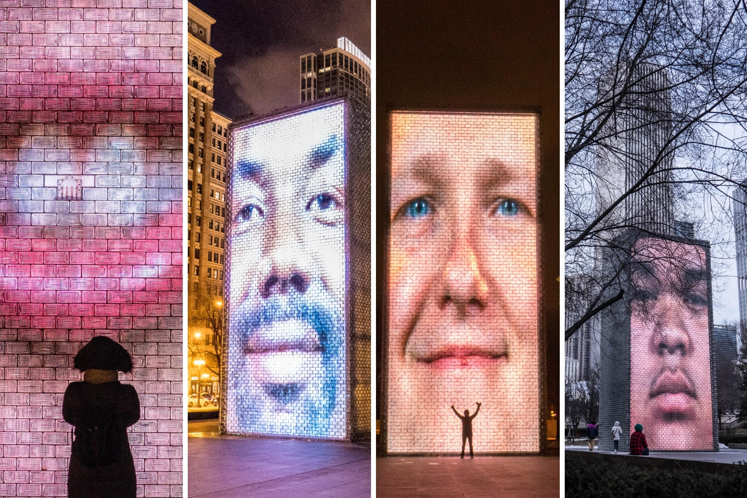 Crown Fountain au Millennium Park à Chicago