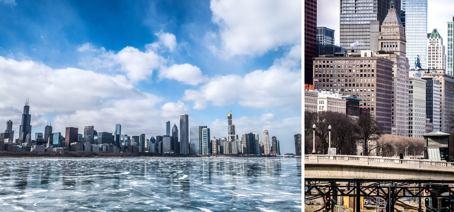 Northerly Island, vue sur la ville de Chicago