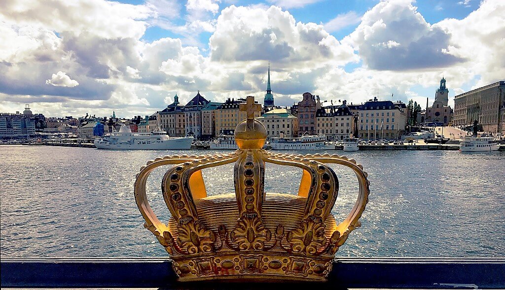 Couronne avec Stockholm derrière
