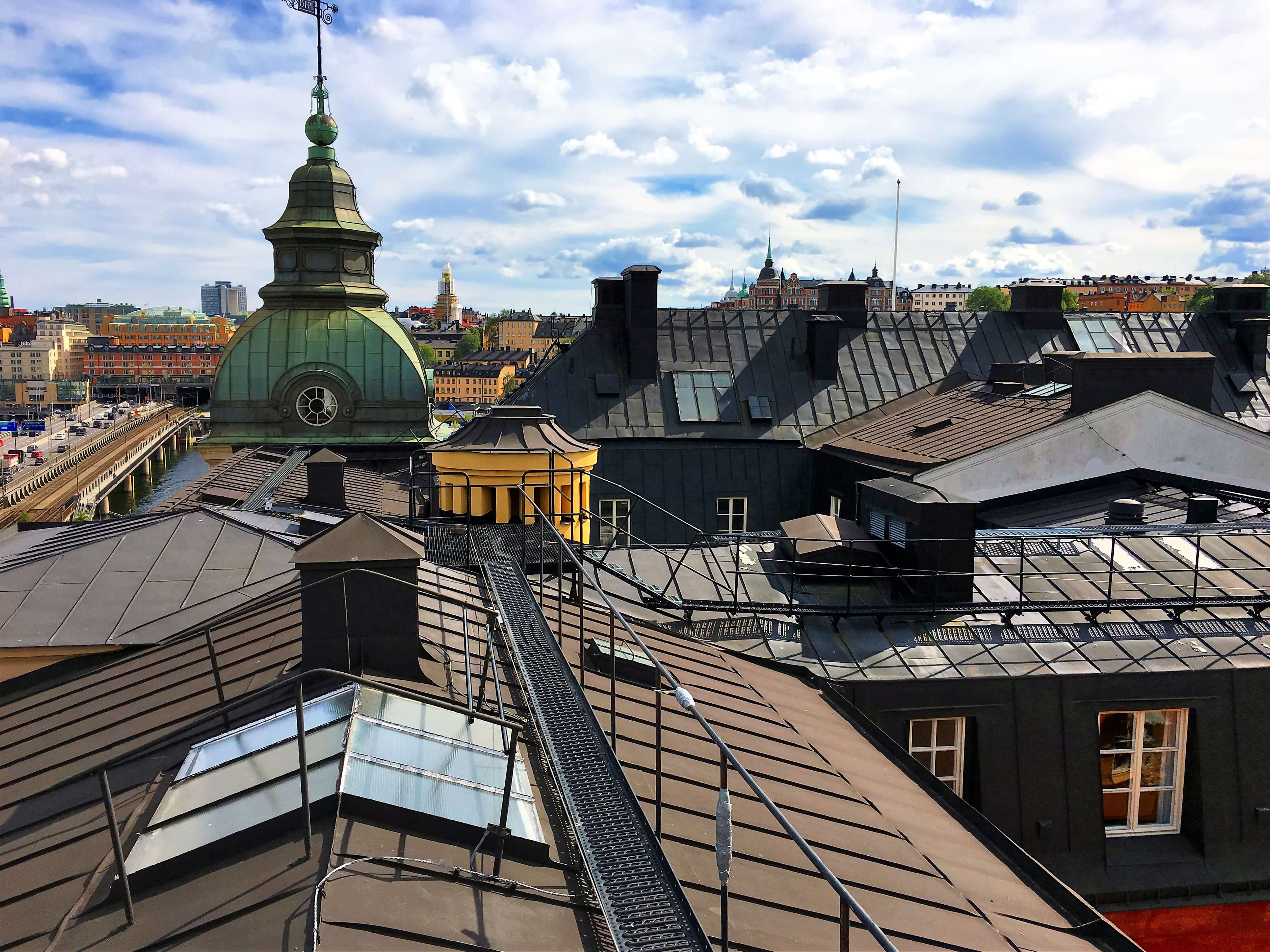 Les toits de la ville de Stockholm