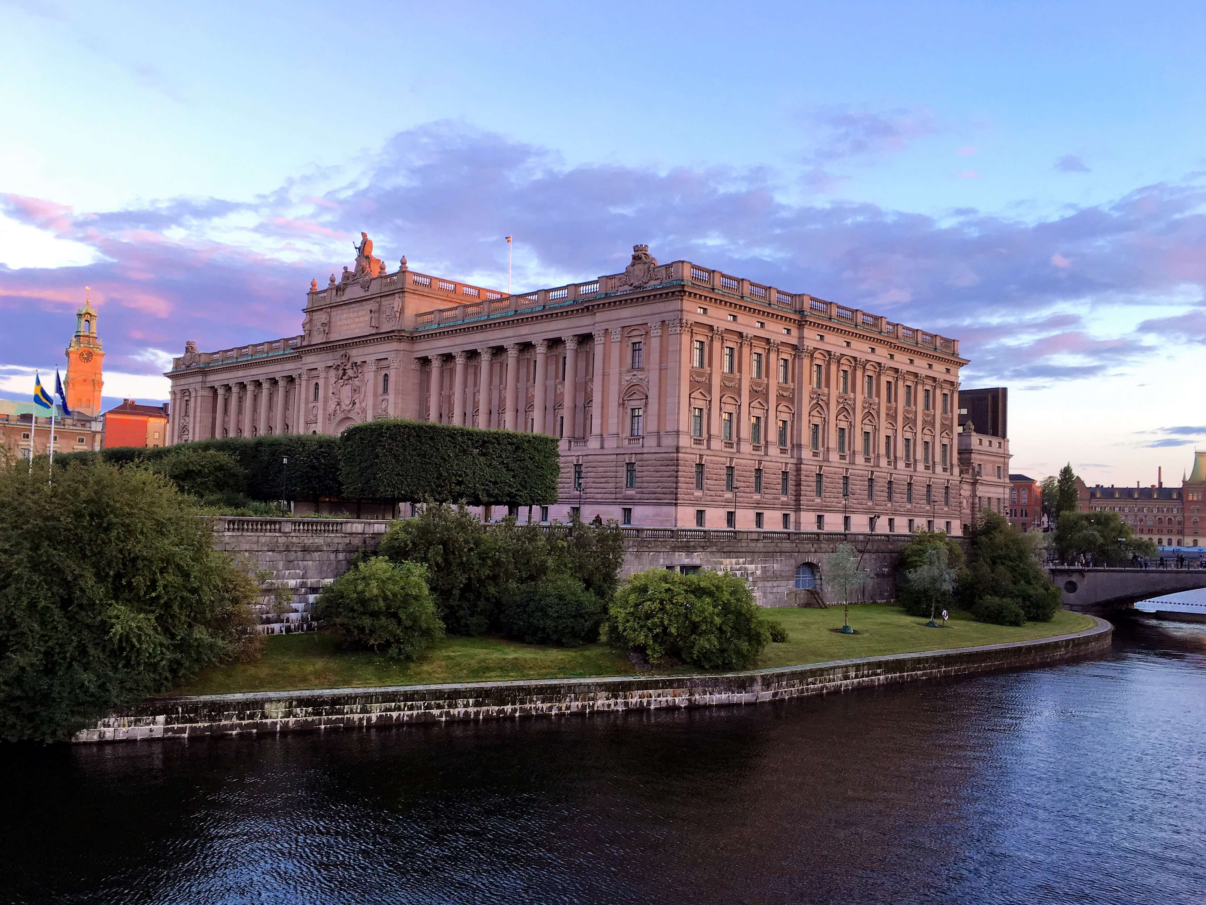 Riksdag dans la vieille ville de Stockholm