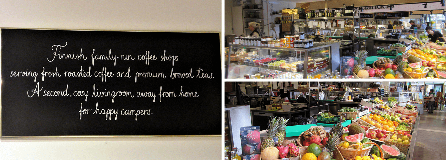 Saluhall marché cosy à Stockholm Suède