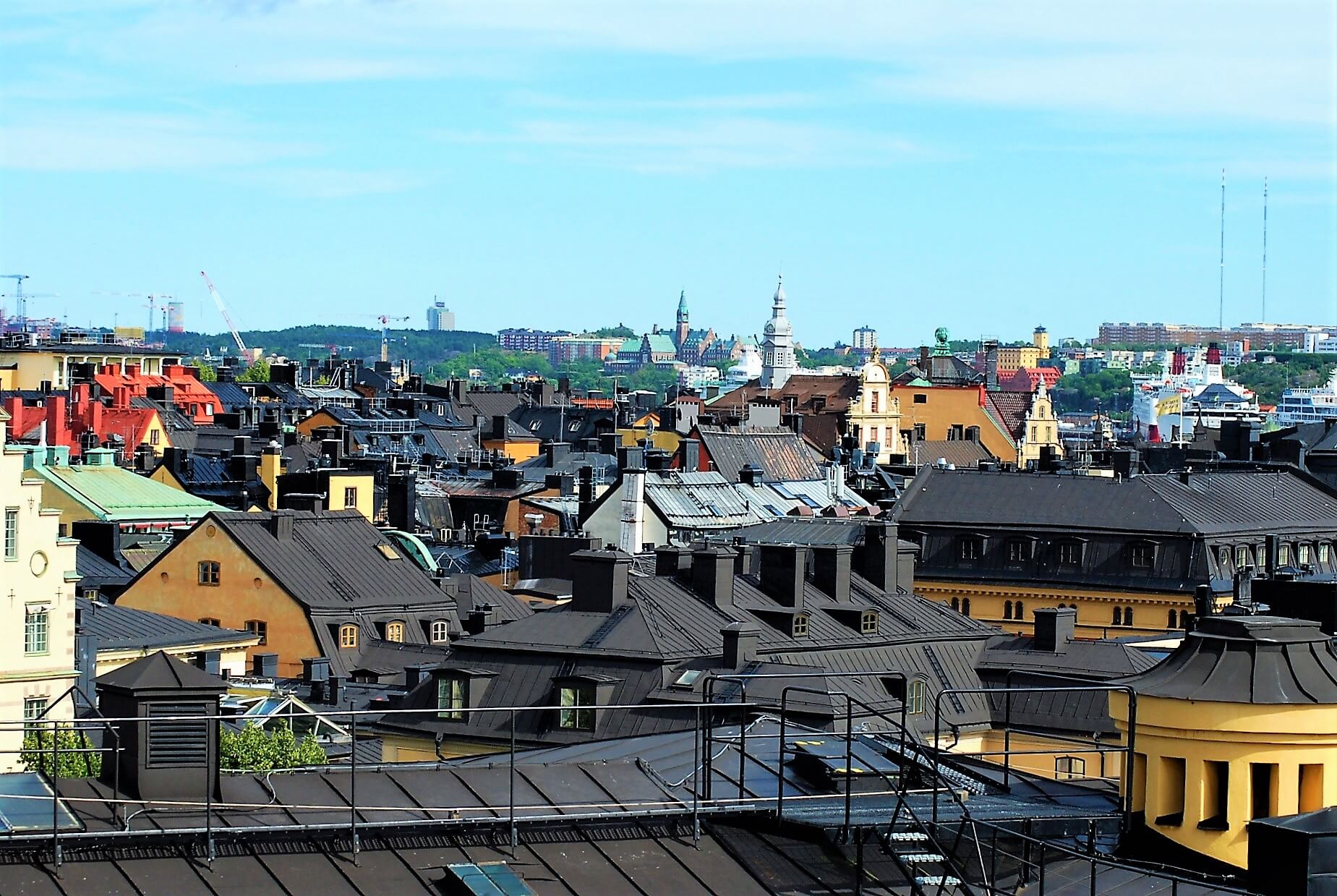 Vue sur Stockholm par les toits