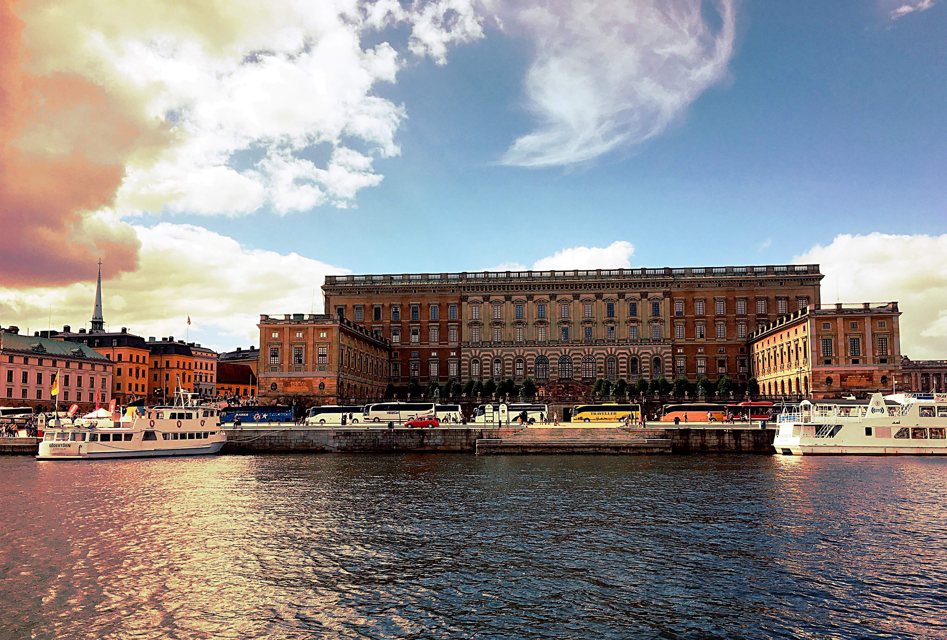 Vue sur Stockholm en bateau