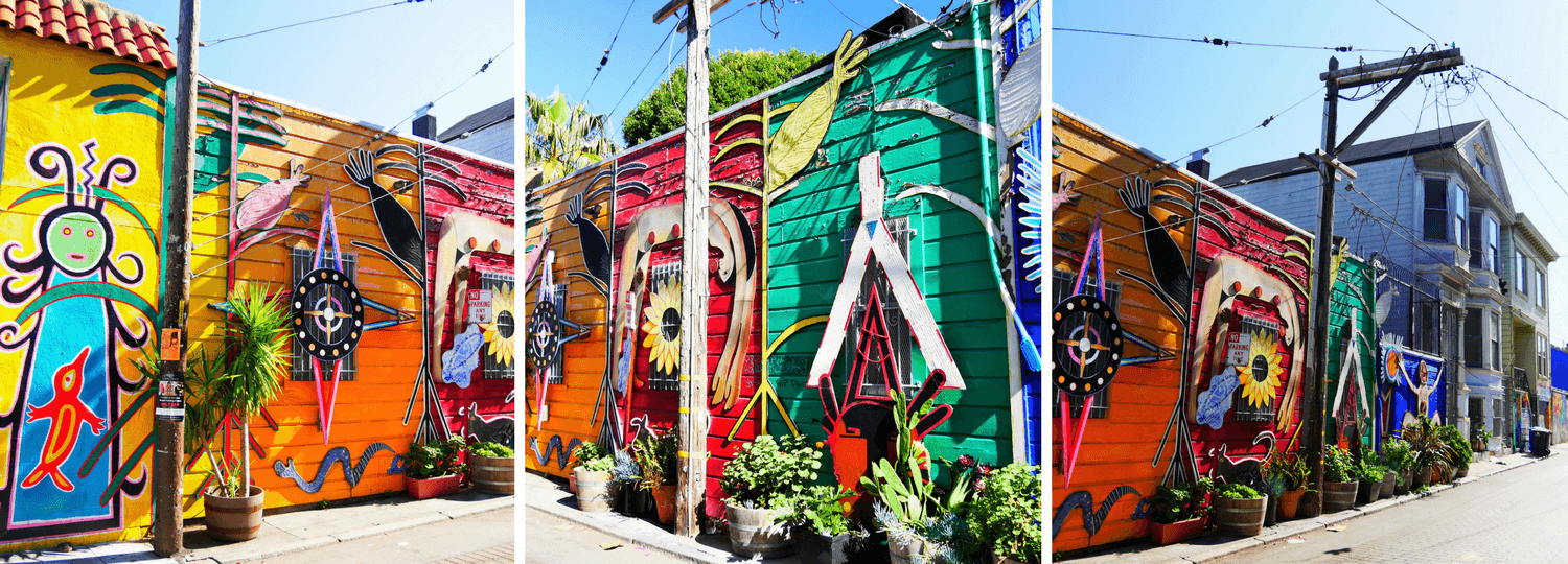 Façades et Street Art à San Francisco Lilac Street Mission District