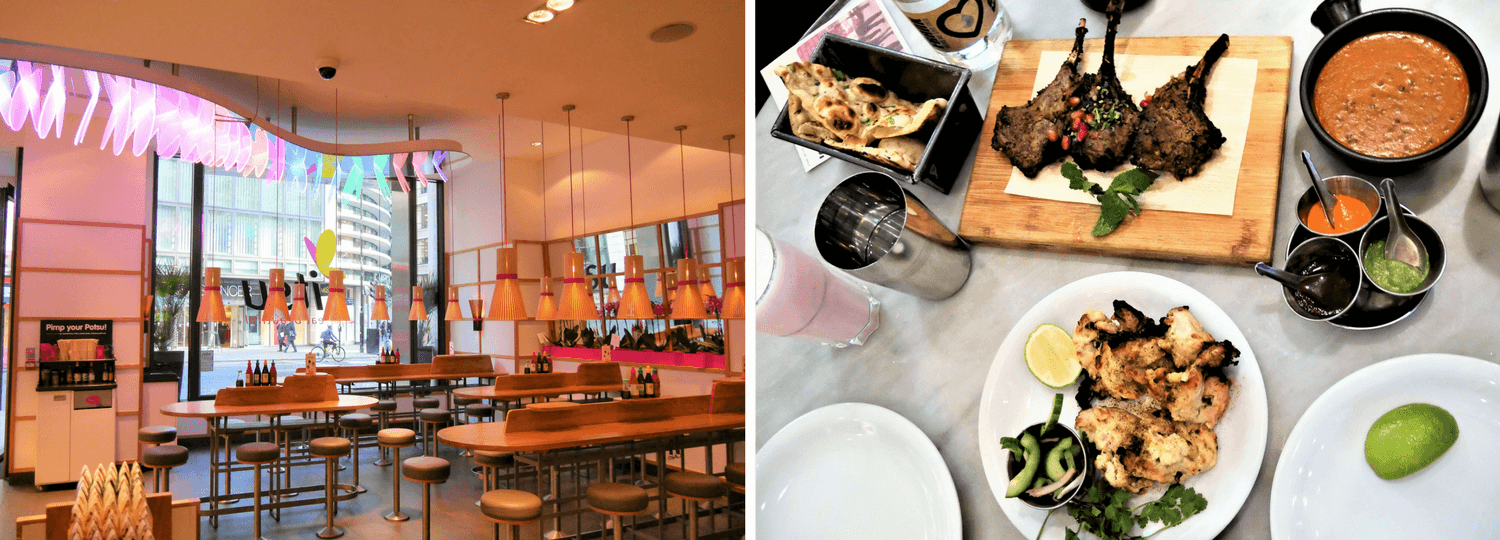 Restaurants et plats du Dishoom à Londres