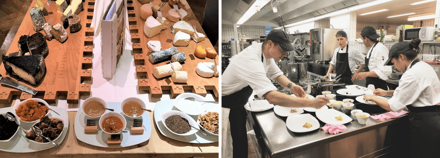 Cuisine et buffet de fromage du Spettacolo du Lenkerhof
