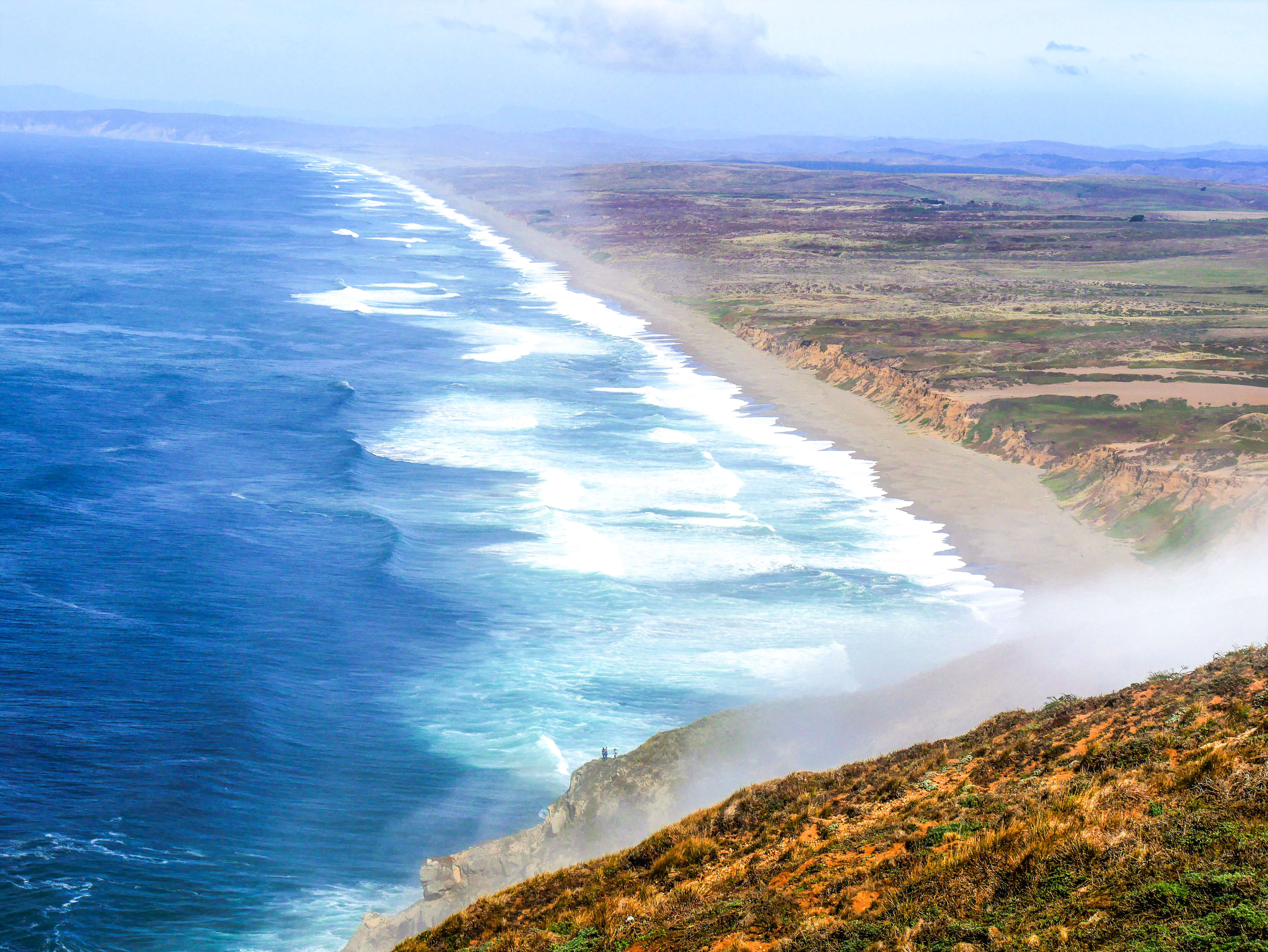 Vue depuis Point Reyes sur South Beach road trip Californie du Nord