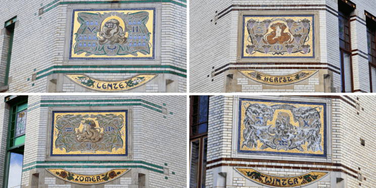 Maisons des quatre saisons dans quartier de Zurenborg à Anvers
