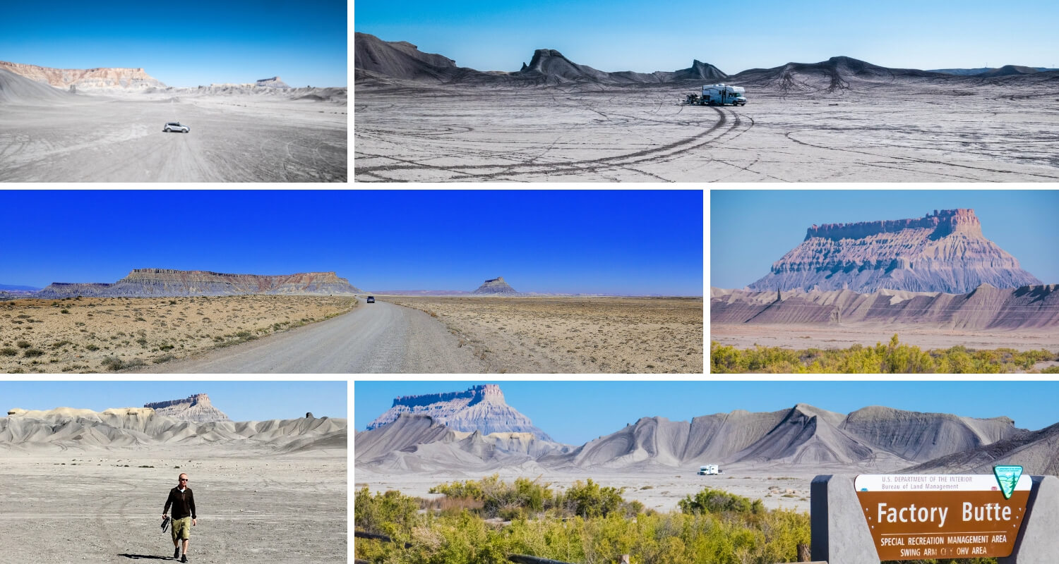 Factory Butte sur la route 24 dans l'Utah