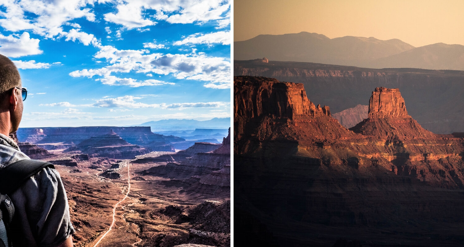 Vue depuis Canyonlands et Dead Horse Point en Utah
