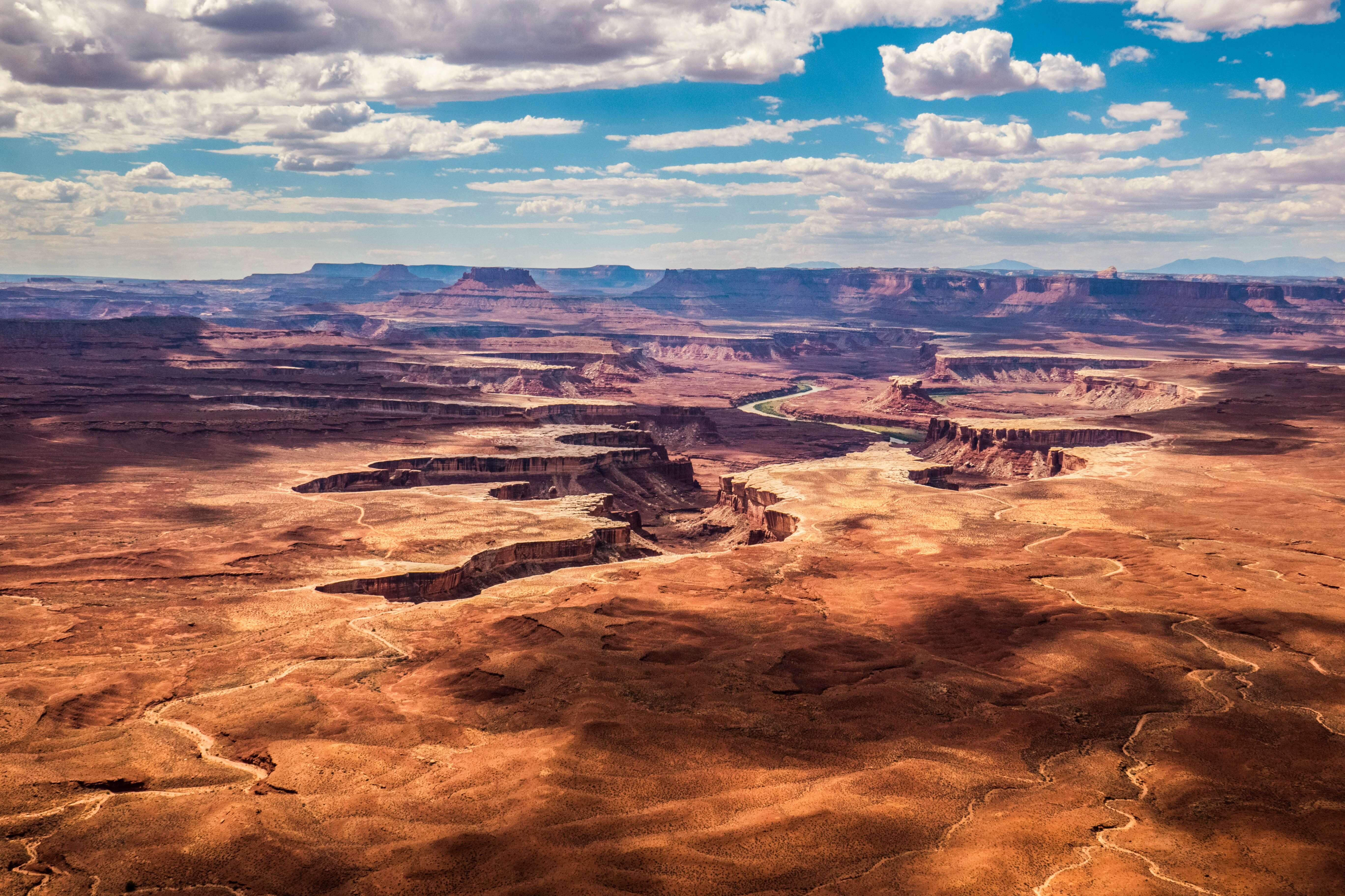 Vue sur depuis le parc national de Canyonlands à Moab dans l'Utah