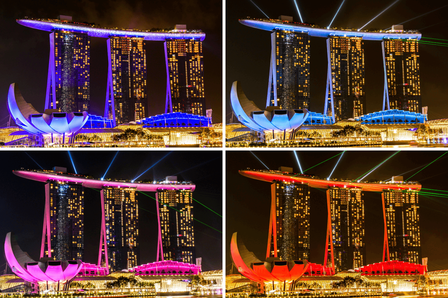 Visiter Singapour en 3 jours et voir Marina Bay Sands illuminé de nuit