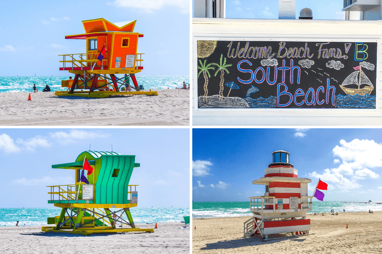 Cabanons de palge à South Miami Beach