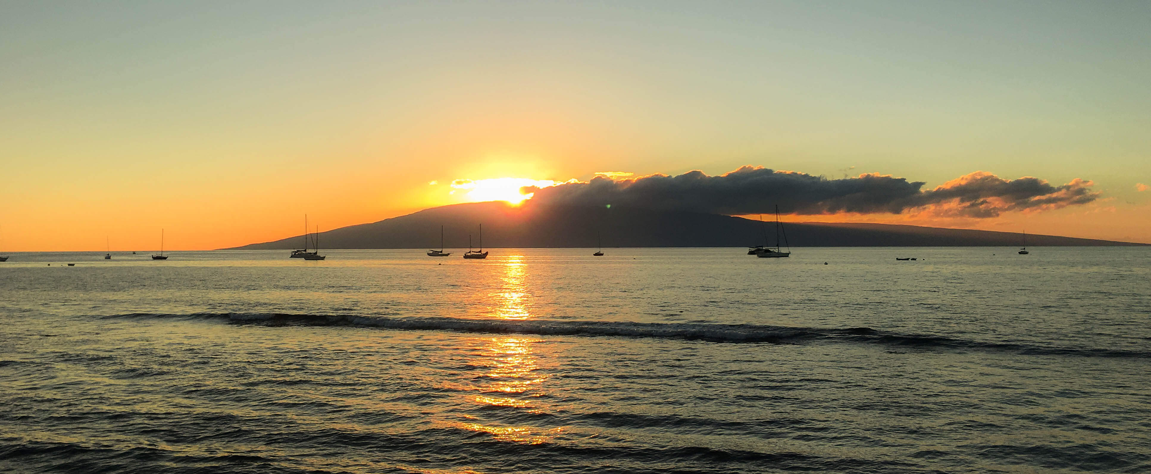 Coucher de soleil sur Lanai Hawaii