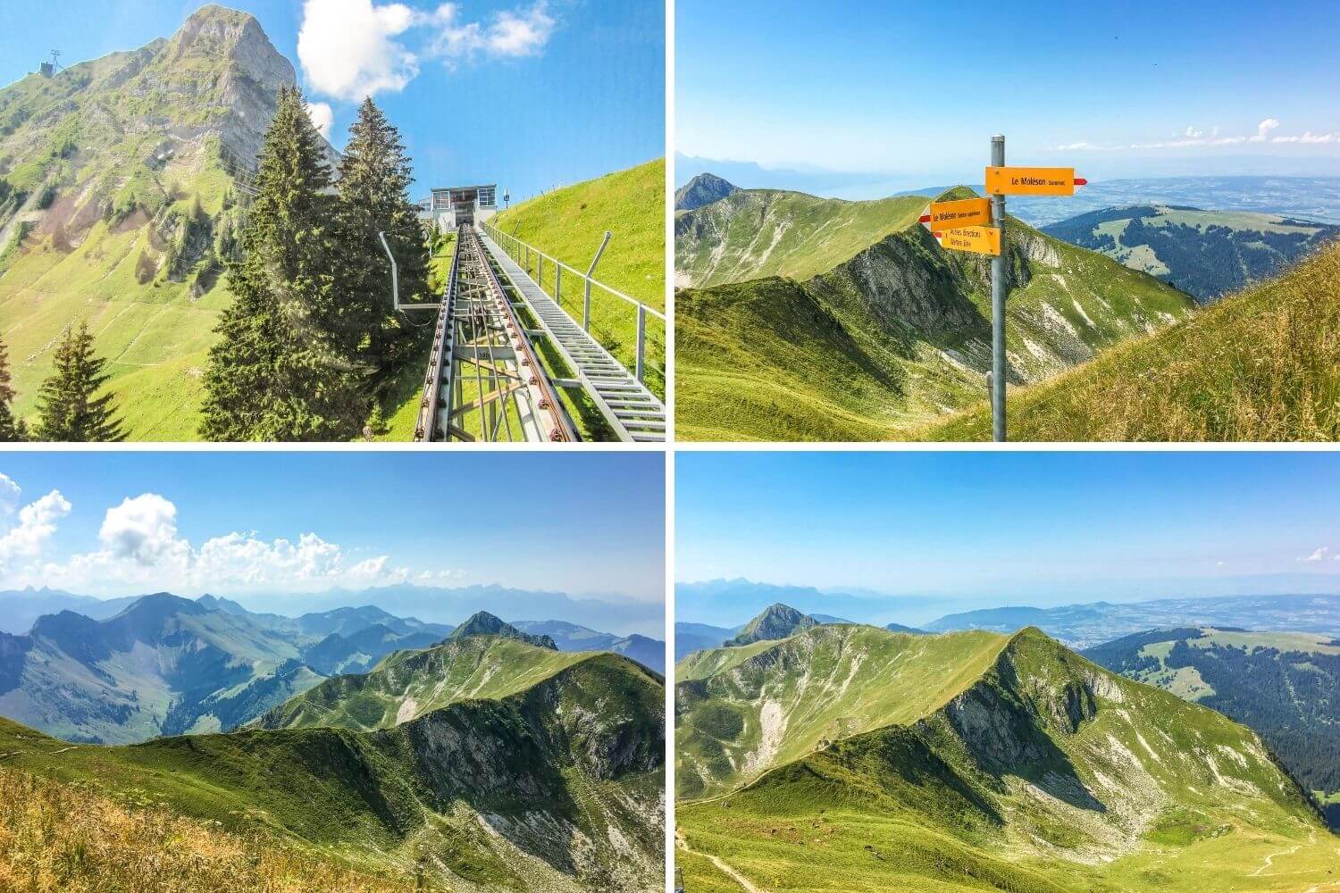 Vues depuis le sommet du Moléson en Gruyère