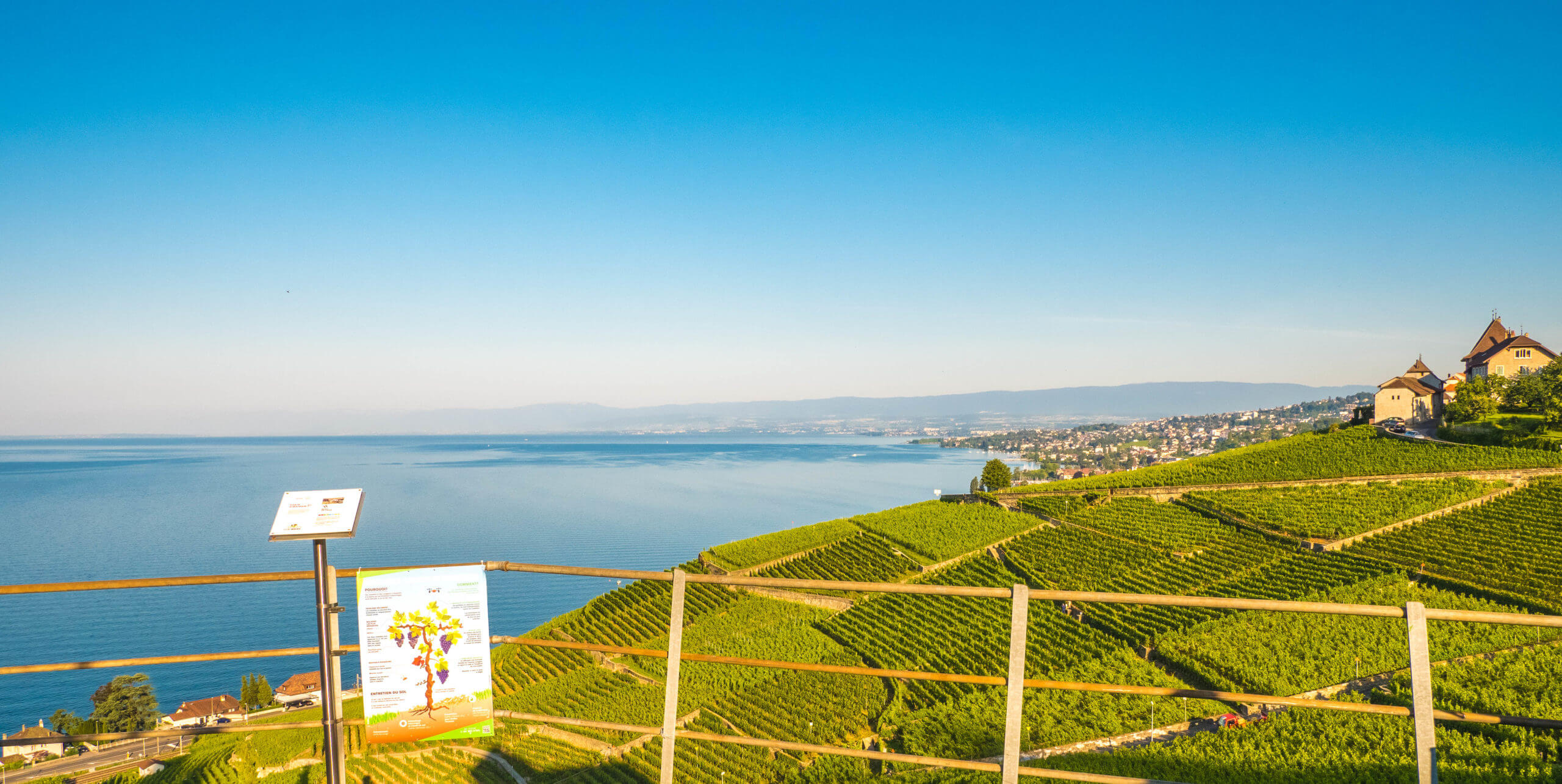 Point de vue pour le coucher de soleil sur le Lavaux