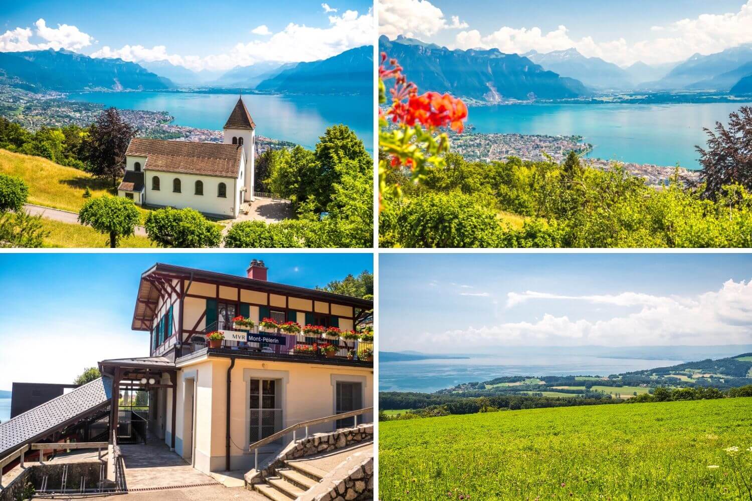 Vues depuis le Mont-Pèlerin au-dessus de Vevey