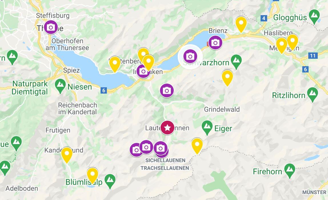 Carte Oberland bernois