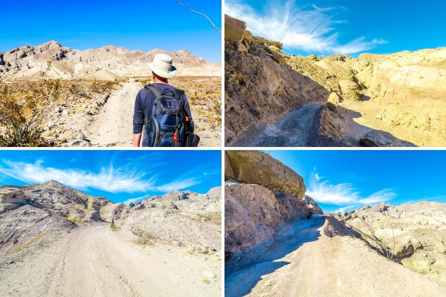 Sentier randonnée Palm Wash Slot Canyon Anza Borrego