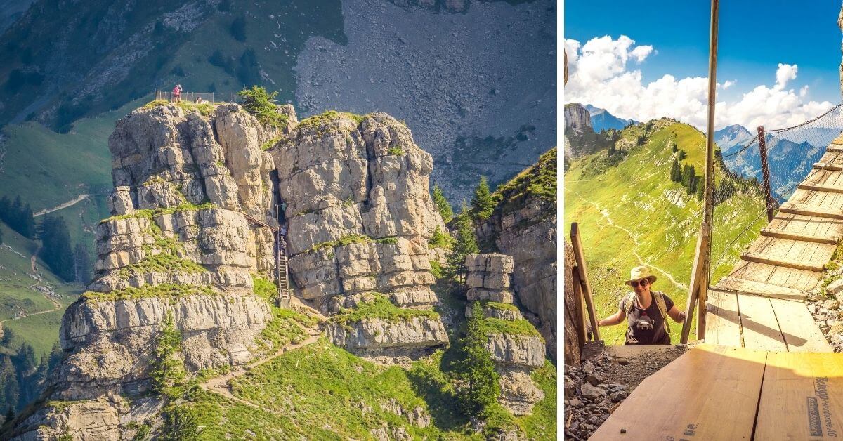 Escaliers de Oberberghorn Panoramaweg Schynige Platte