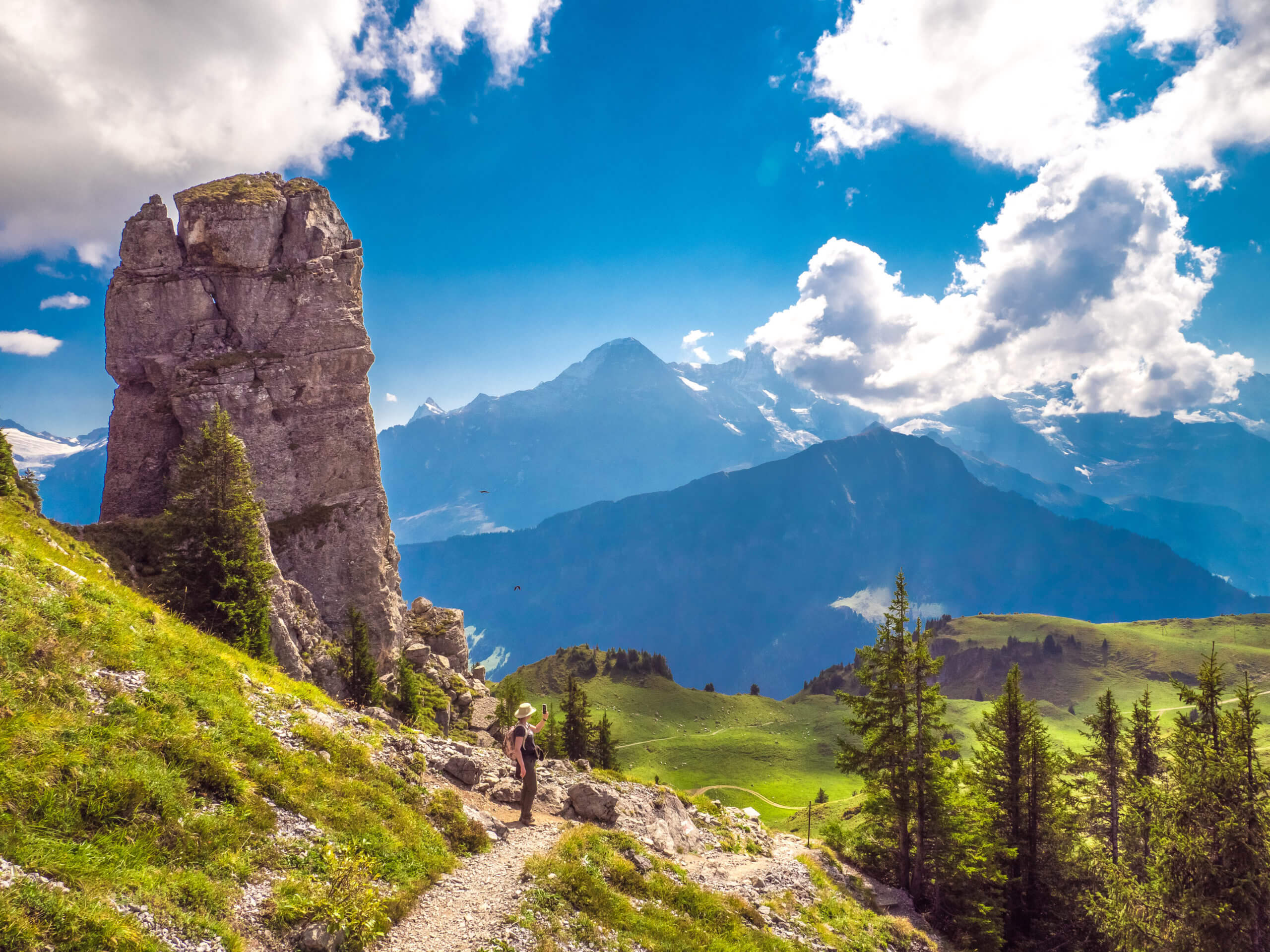Vue sur Eiger depuis Schynige Platte Oberland bernois