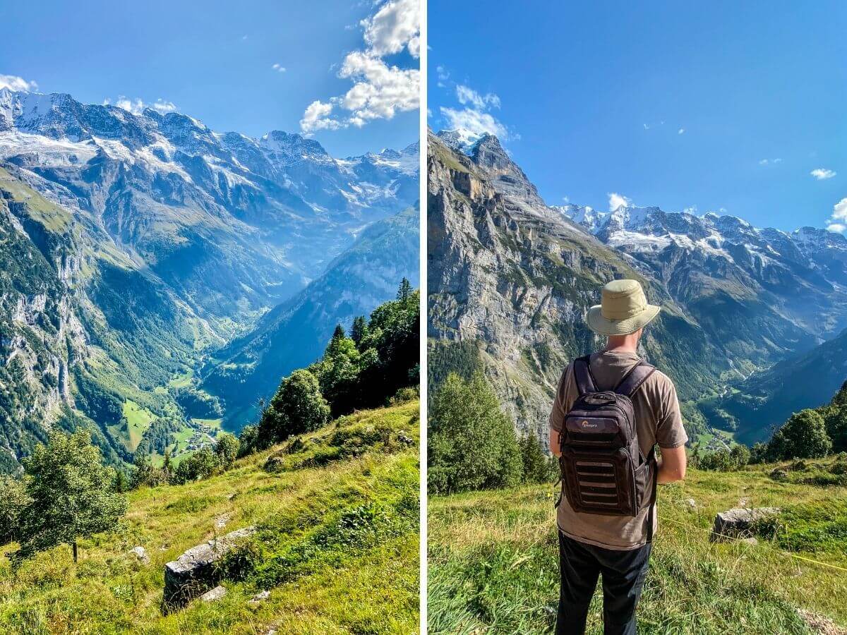Muerren viewpoint vue sur la Vallée de Lauterbrunnen