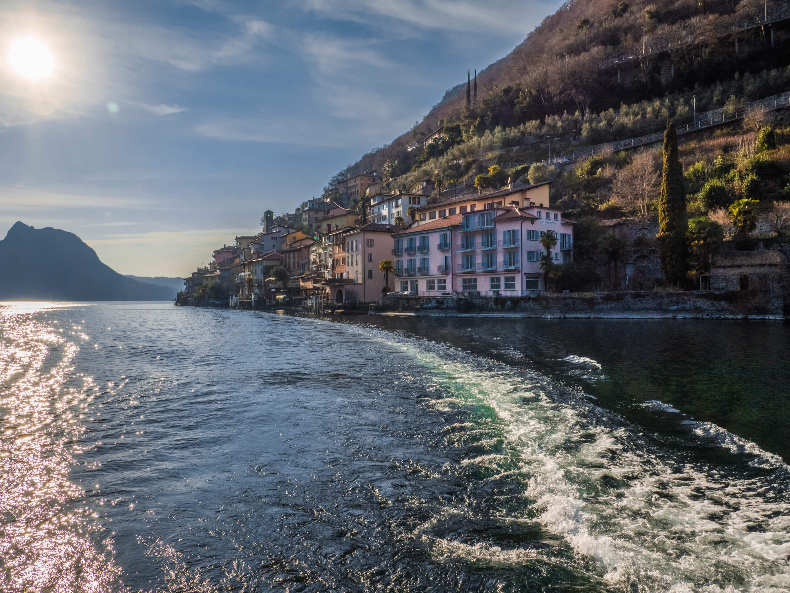 Gandria depuis le lac de Lugano
