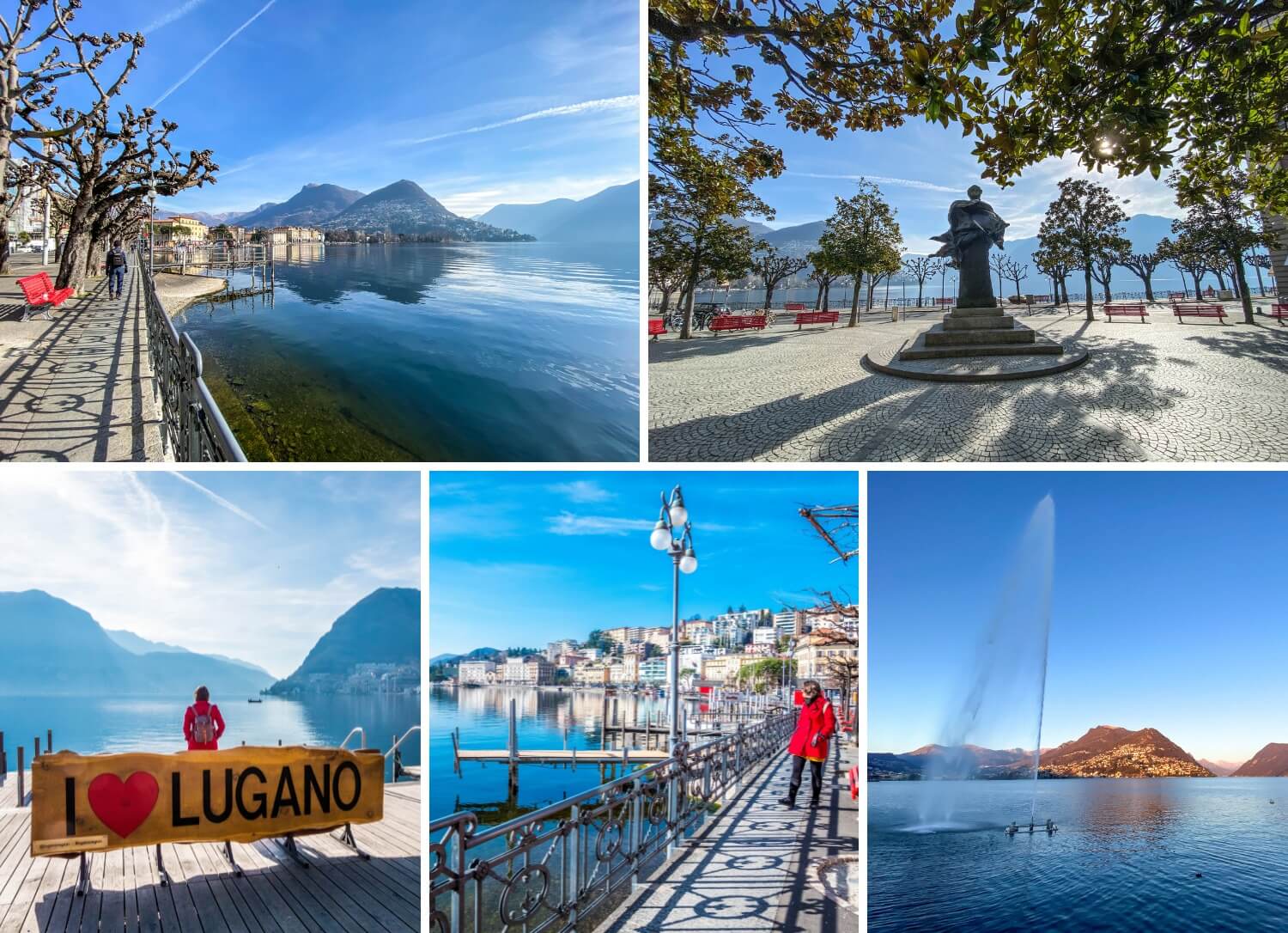 Lungolago balade bord du lac à Lugano