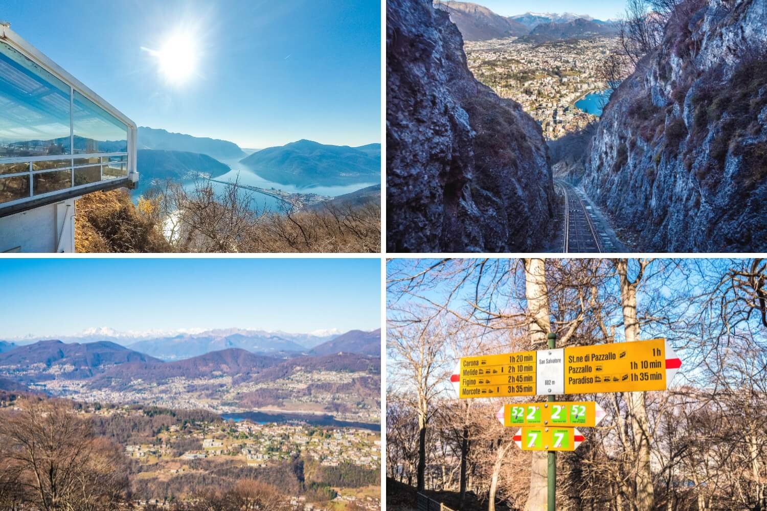 Vue depuis Monte San Salvatore à Lugano