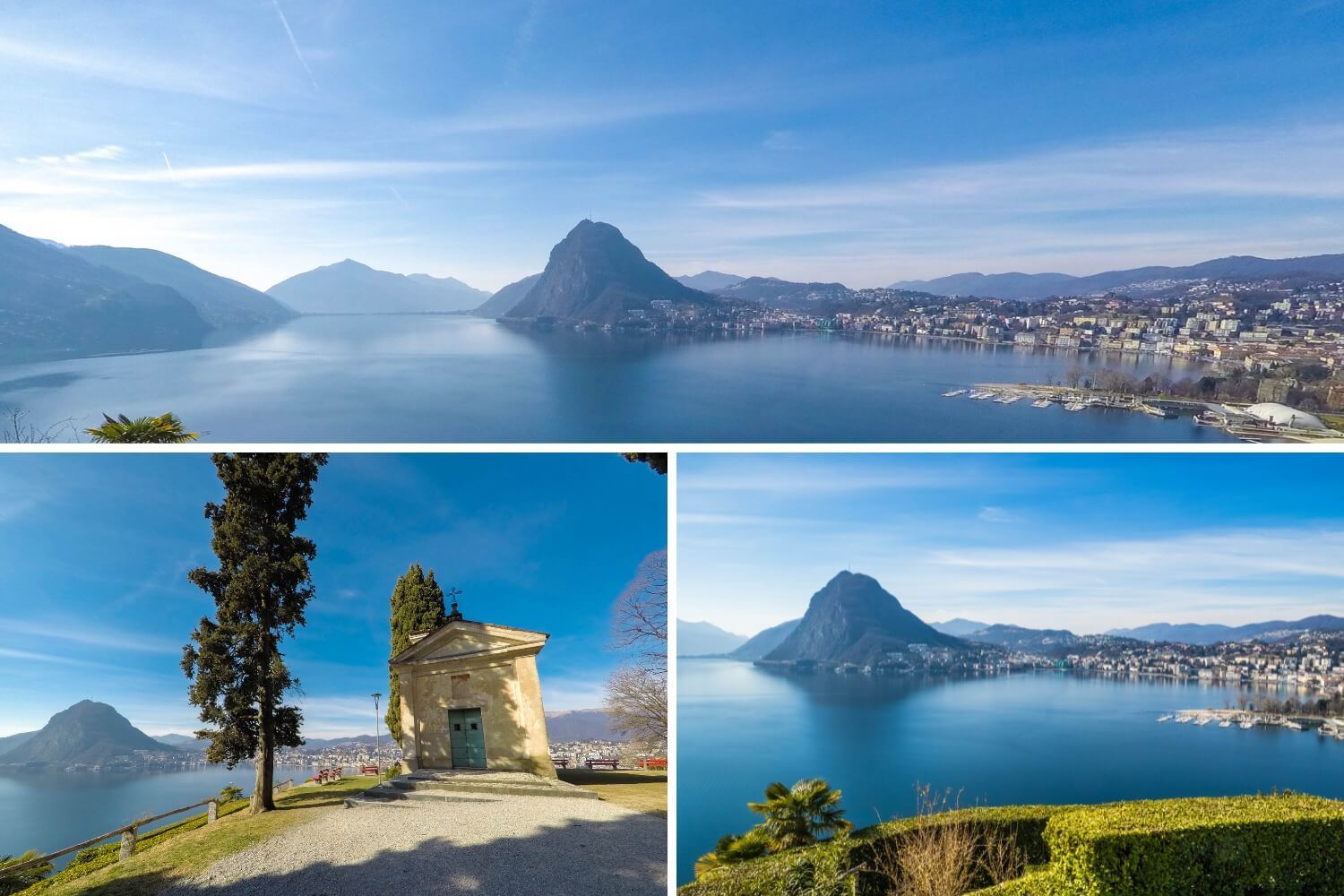 Vues depuis parc San michele à Lugano