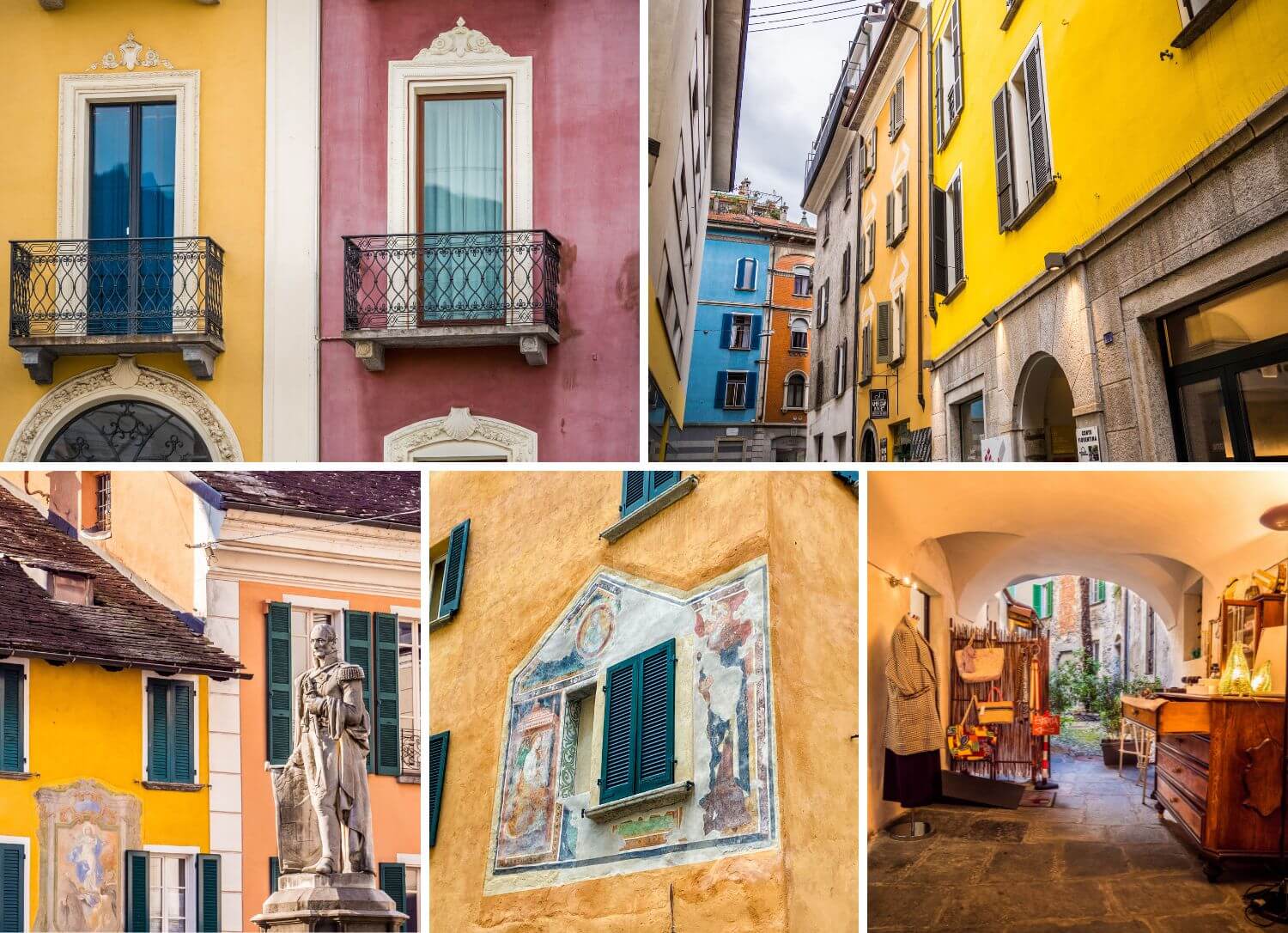 Détails vieille ville de Locarno Tessin Suisse